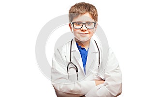 Aspiring little doctor smiling