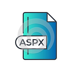 ASPX File Format Icon. ASPX extension gradiant icon