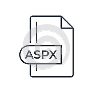 ASPX File Format Icon. ASPX extension line icon