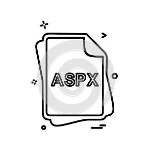 ASPX file type icon design vector