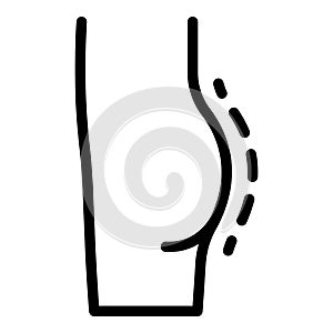 Ass plastic surgery icon, outline style