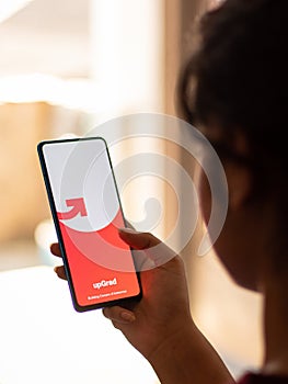 Assam, india - June 09, 2020 : Upgrad a online learning platform.