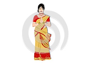 Assamese female traditional attire