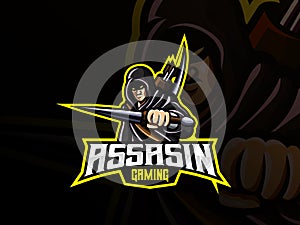 Assassin mascot sport logo design