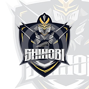 Assassin Shinobi illustration Sport and esport logo design, vector eps10 photo