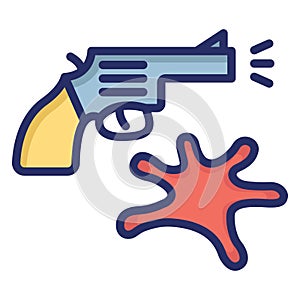 Assassination  Isolated Vector Icon which can easily modify or edit photo
