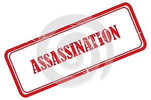 assassination stamp on white