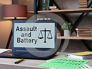 Assault and Battery are shown using the text photo