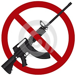 Assault Rifle AR 15 Gun Ban Illustration photo