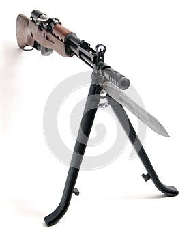 Assault rifle with bayonet