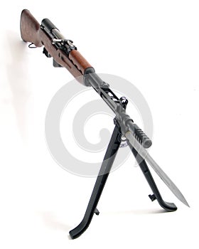 Assault rifle with bayonet