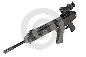 Assault rifle with folding stock