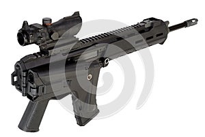 Assault rifle with folding stock