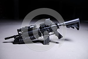 Assault rifle with grenade launcher