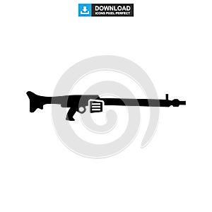 Assault rifle icon or logo isolated sign symbol vector illustration