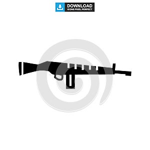 Assault rifle icon or logo isolated sign symbol vector illustration