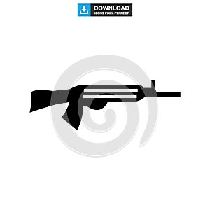 Assault rifle icon or logo isolated sign symbol vector illustration