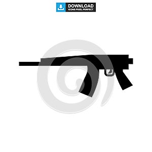 Assault rifle icon or logo isolated sign symbol vector illustration