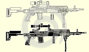 assault rifle illustration