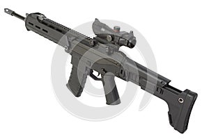 Assault rifle isolated