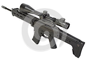 Assault rifle isolated