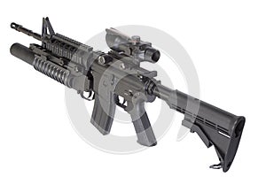 Assault rifle with an M203 grenade launcher