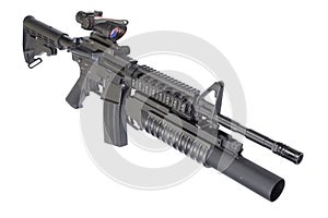 Assault rifle with an M203 grenade launcher