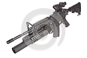 Assault rifle with an M203 grenade launcher