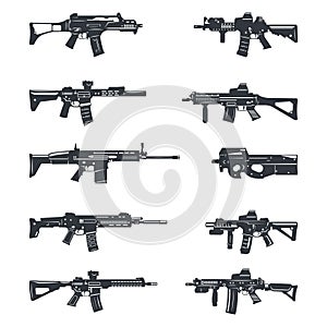 Assault rifles set