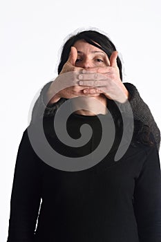 Assaulting and silencing a woman photo