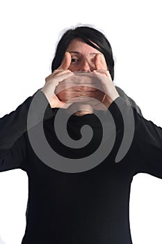 Assaulting and silencing a woman photo