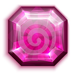 Asscher-cut ruby - eps10