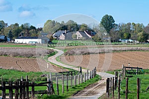 Asse ter Heide, Flemish Brabant - Walking trail through the fields at the Flemish countryisde