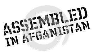 Assembled in Afganistan rubber stamp photo