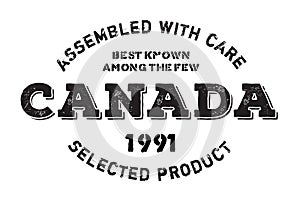Assembled in Canada rubber stamp