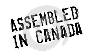 Assembled in Canada rubber stamp