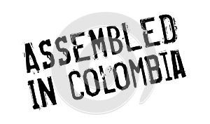 Assembled in Colombia rubber stamp