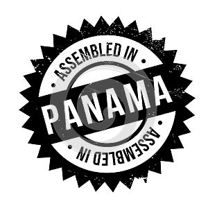 Assembled in Panama rubber stamp