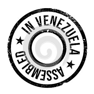 Assembled in Venezuela rubber stamp