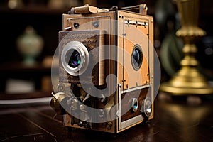 assembling pinhole camera with tape and cardboard