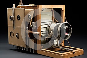 assembling pinhole camera with tape and cardboard