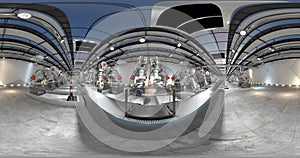 Assembly of 3D printer on the conveyer belt. 4K footage