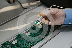 The assembly of computer units. Technological process.