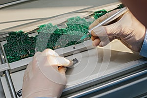 The assembly of computer units. Technological process.