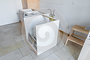 Assembly or disassembly of a fitted kitchen in a rented flat