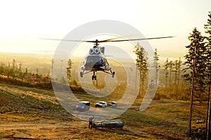 Assembly of helicopter