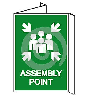 Assembly Point Symbol Sign, Vector Illustration, Isolated On White Background Label .EPS10
