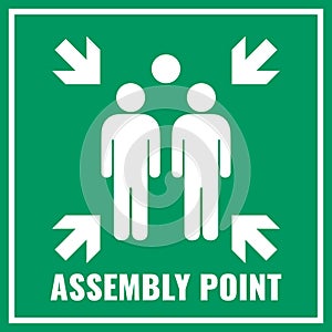 Assembly point vector sign