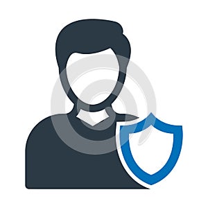 Assent man, compliance officer Vector Icon which can easily modify photo