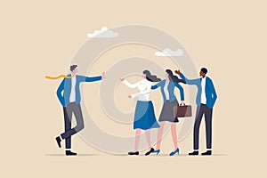 Assertive communication for leadership, behavior to compromise to solve problem without aggressive or passive acceptance concept,